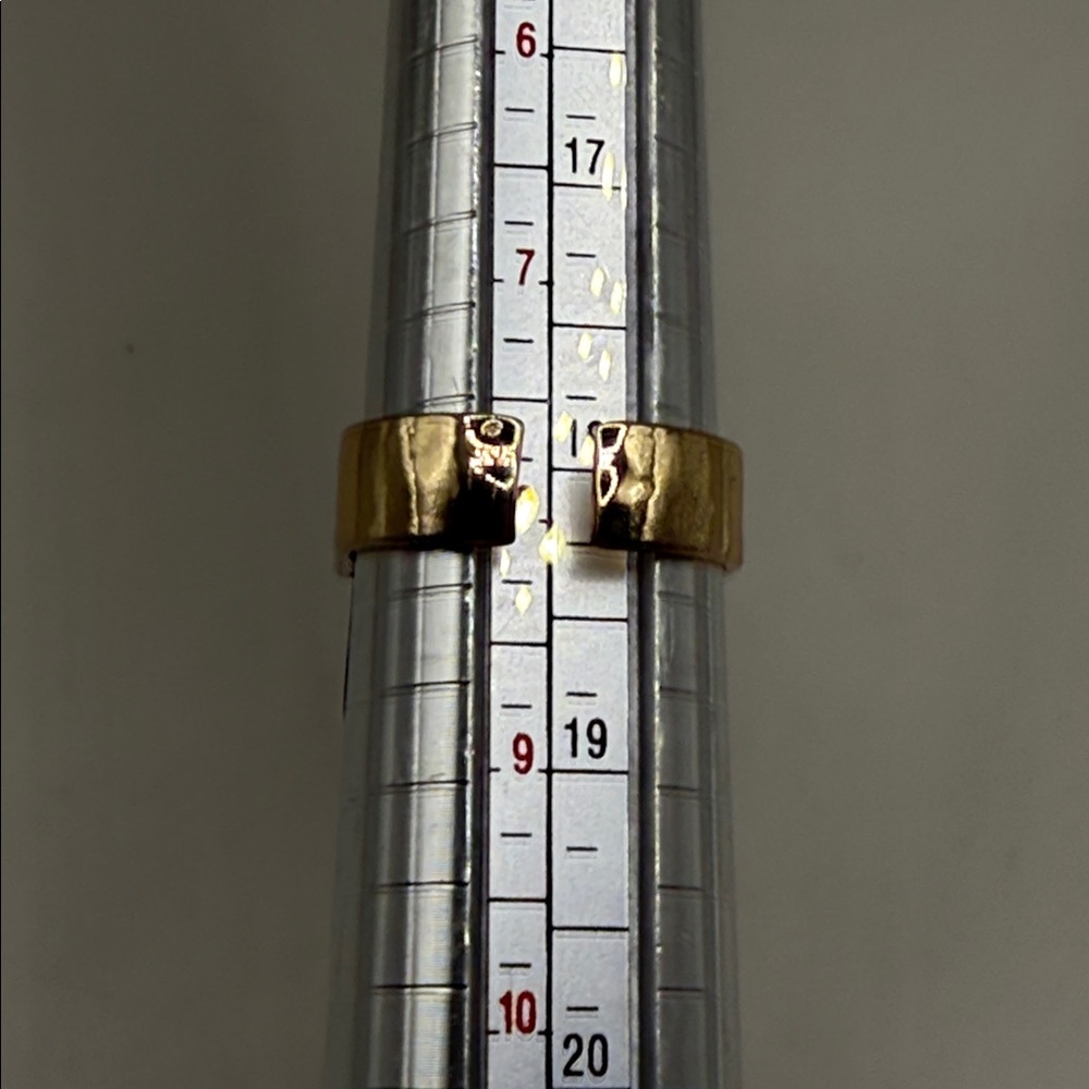 Vintage Gold Tone Rectangular Tortoise Shell Larg… - image 5